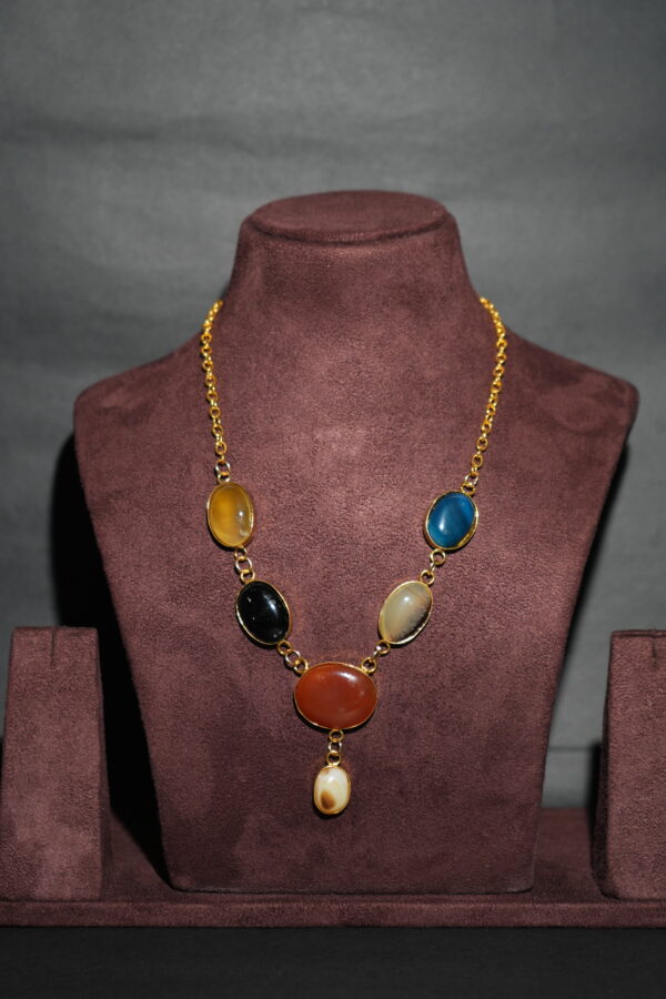 Gold-Tone Onyx Necklace