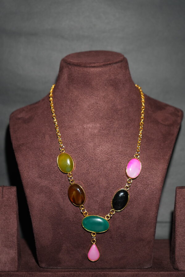 Gold-Tone Onyx Necklace