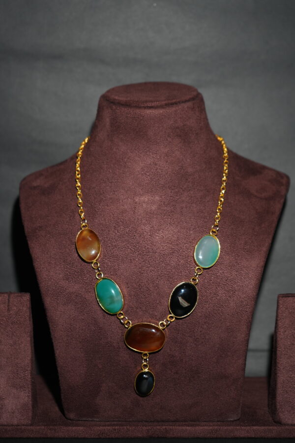 Gold-Tone Onyx Necklace