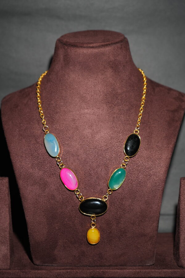 Gold-Tone Onyx Necklace