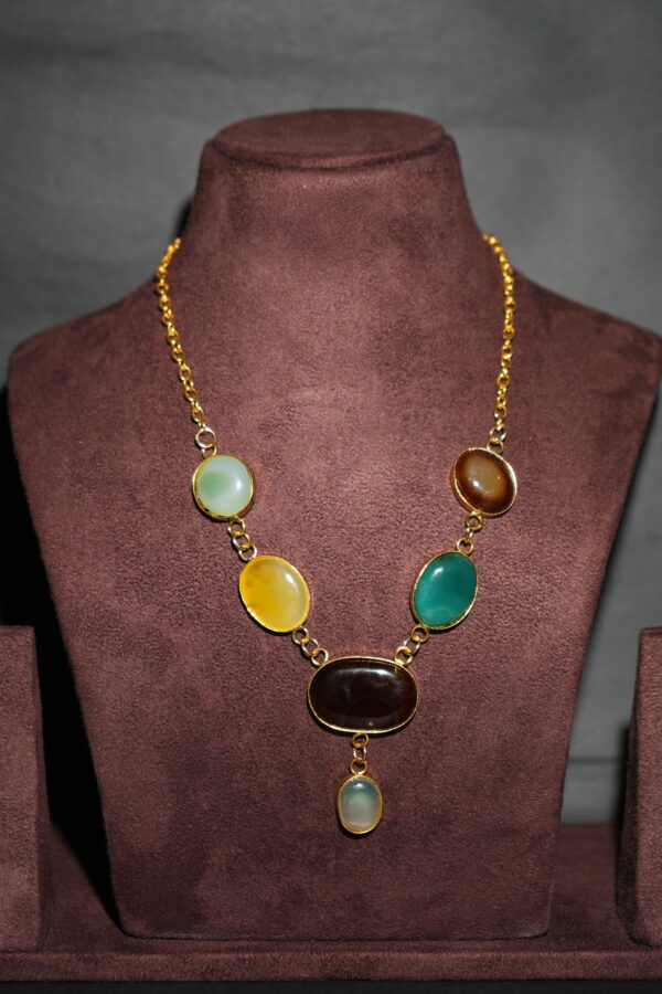 Gold-Tone Onyx Necklace