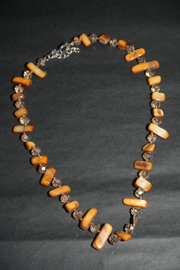 Resin Long Uncut Beaded Necklace