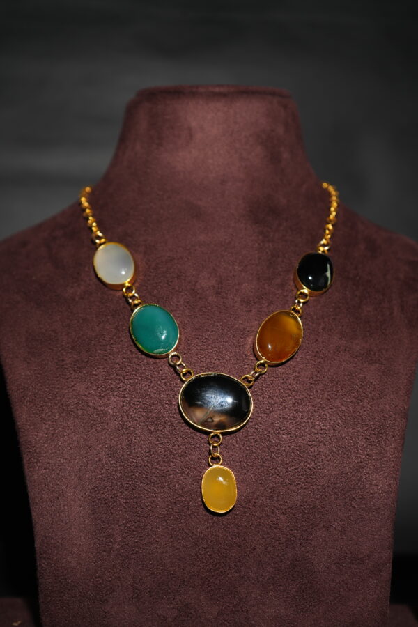 Gold-Tone Onyx Necklace