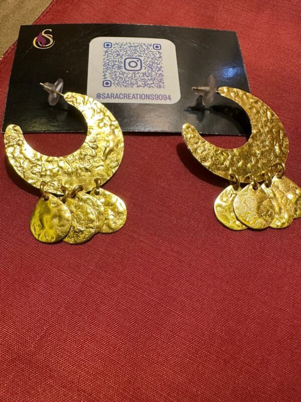 Gold Plated Brass Earrings