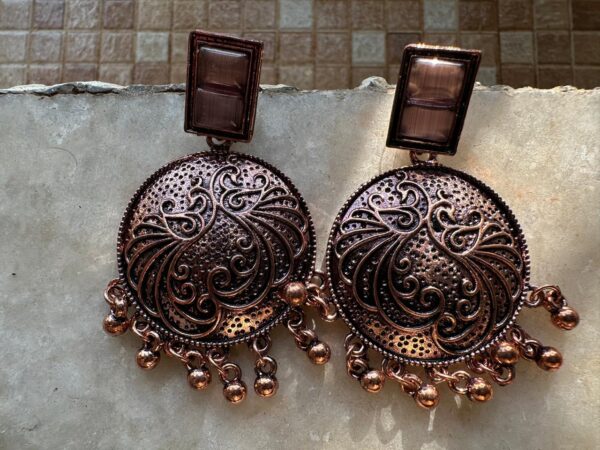 Elegant Copper-Tone Earrings